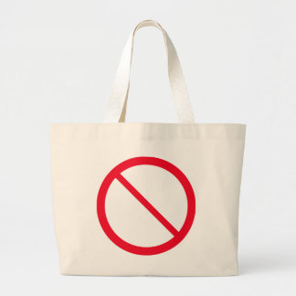 General Prohibition Backslash Sign Jumbo Tote Bag