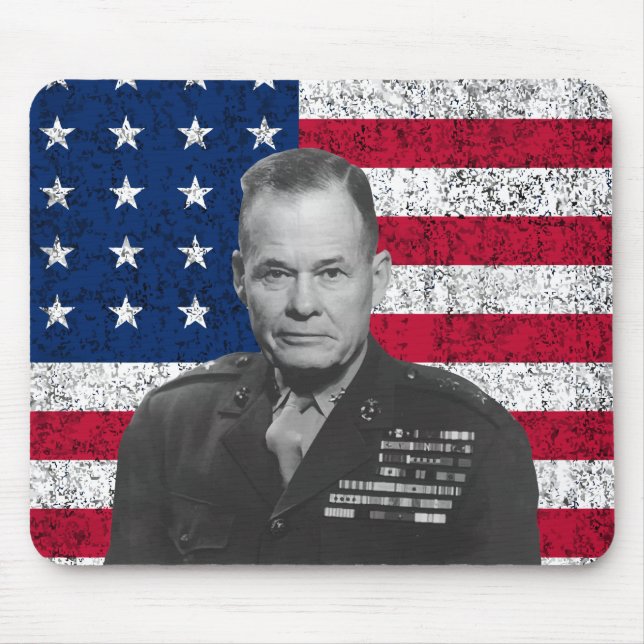General Puller and The American Flag Mouse Pad (Front)