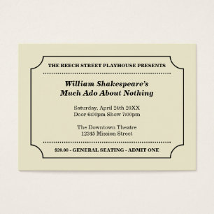 General purpose custom event admission ticket