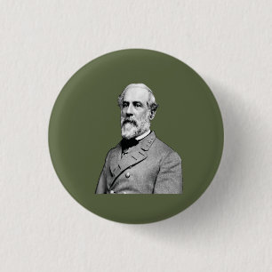 General ⚔️🎩 Robert E. Lee Army Green 1 Inch Round Button