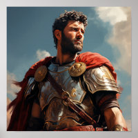 General Roman Maximus as a Gladiator Poster - Anci