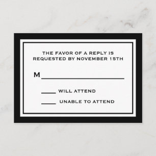 General RSVP Cards (Black / White)