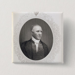 General Samuel Houston 2 Inch Square Button