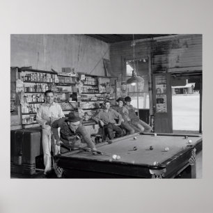 GENERAL STORE POOL TABLE 1941 POSTER