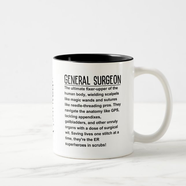 General surgeon Two-Tone coffee mug (Right)