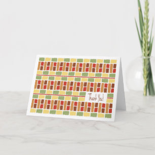 General Thank You Blank Card, Geometric Design