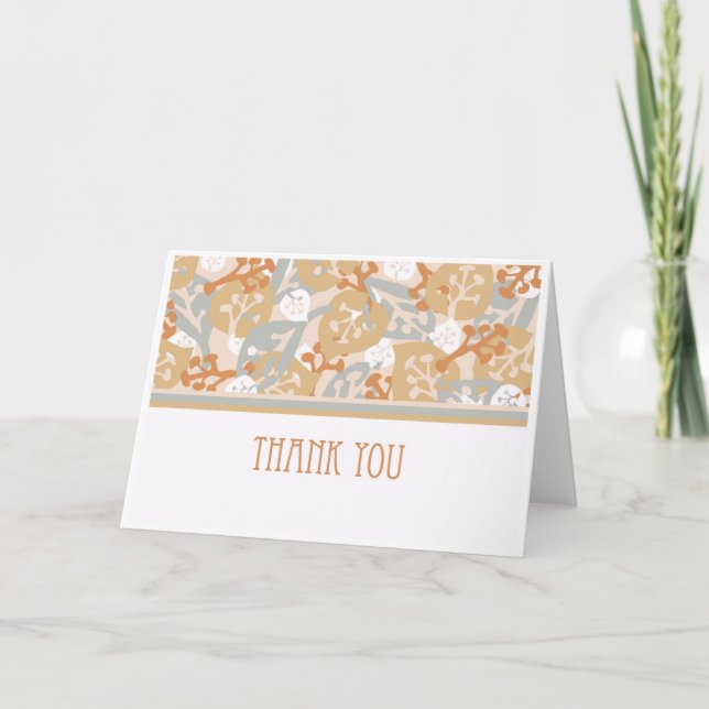 General Thank You Greeting Card, Craftsman Design (Front)