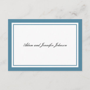 General Thank You Note Cards (Steel Blue / White)