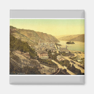 General view, Bacharach, the Rhine, Germany classi Magnet