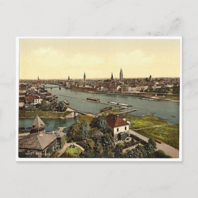 General view, Bremen, Germany classic Photochrom Postcard (Front)
