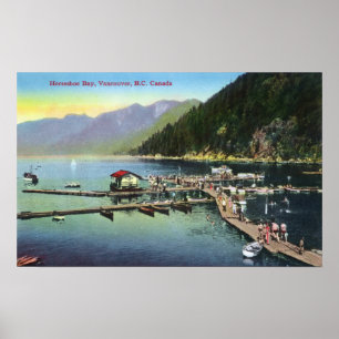 General View of Horseshoe Bay and Crowded Harbor Poster