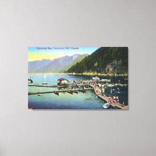 General View of Horseshoe Bay and Crowded Harbour Canvas Print
