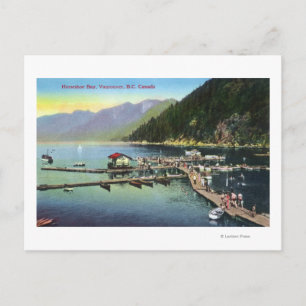 General View of Horseshoe Bay and Crowded Harbour Postcard