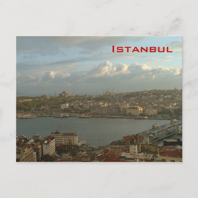 General View of Istanbul Postcard (Front)