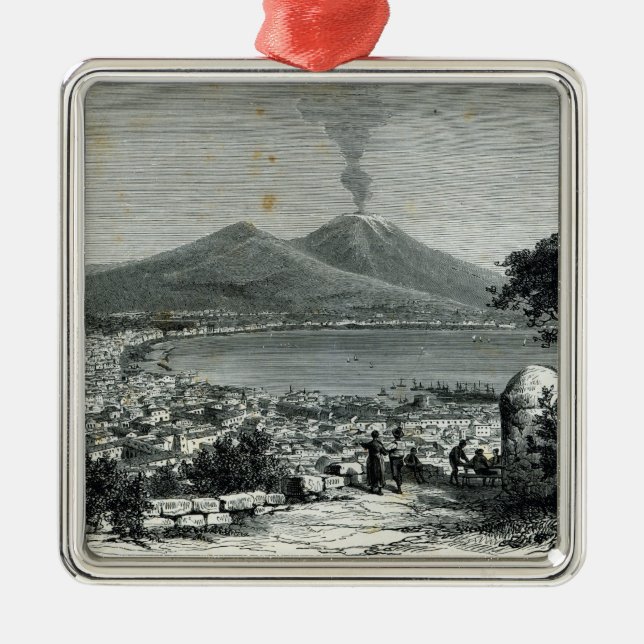 General View of Naples Metal Ornament (Front)