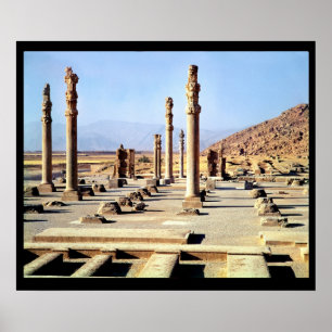 General view of the Apadana founded c.518 BC Poster