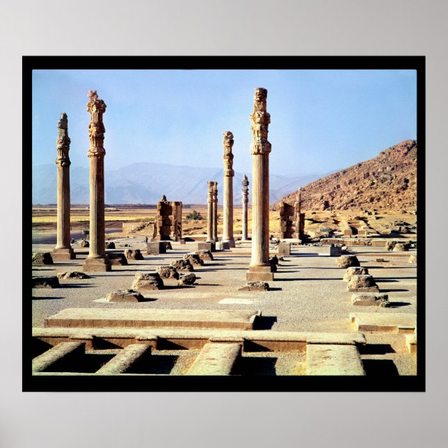 General view of the Apadana  founded c.518 BC Poster (Front)