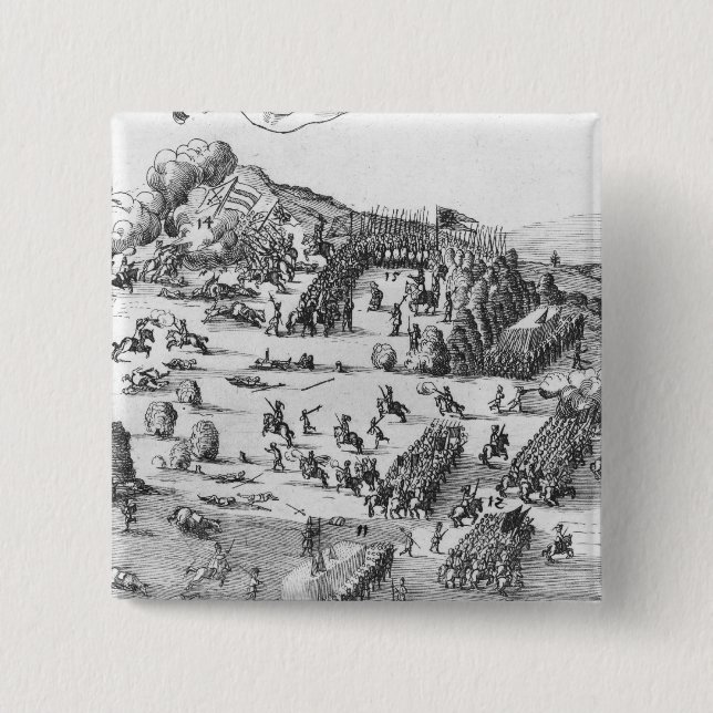 General view of the battle of Muhlberg 2 Inch Square Button (Front)