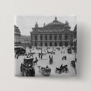 General view of the Paris Opera House 2 Inch Square Button