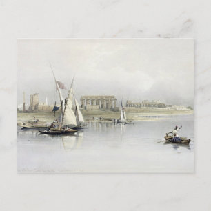 General View of the Ruins of Luxor from the Nile, Postcard
