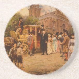 General Washington at Christ Church Easter Sunday Coaster