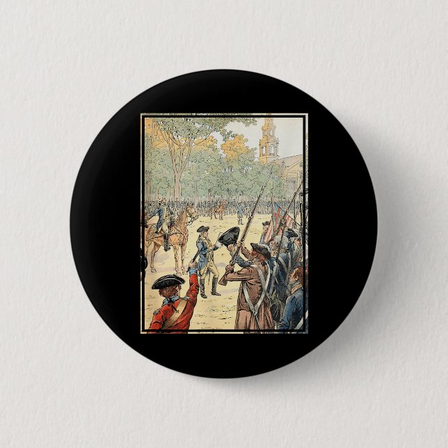 General Washington Commanding Continental Army  2 Inch Round Button (Front)