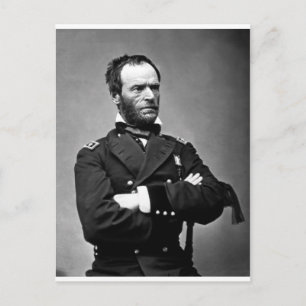 General William Tecumseh Sherman, 1865. Postcard