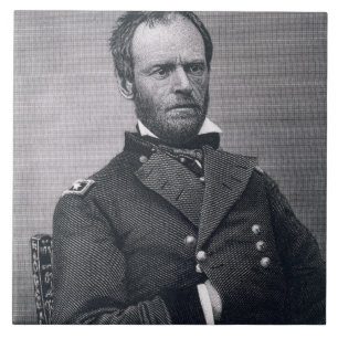 General William Tecumseh Sherman, engraved after a Tile