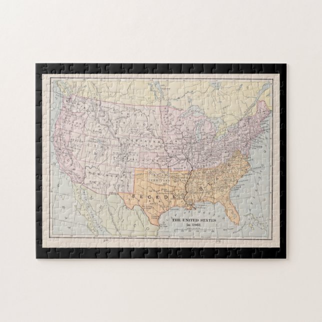 General Winfield Scott's Anaconda plan in 1861, Jigsaw Puzzle (Horizontal)