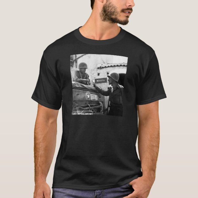 Generaly George S. Patton and Colonel Lyle Bernard T-Shirt (Front)