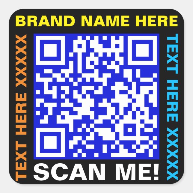 Generate 20 QR Code Stickers For Custom Business (Front)