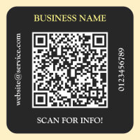 Generate QR Code Business Name Website Promo Black