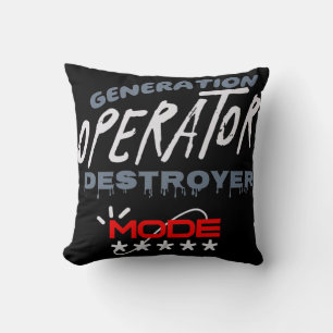 Generation Operator Destroyer Mode Throw Pillow