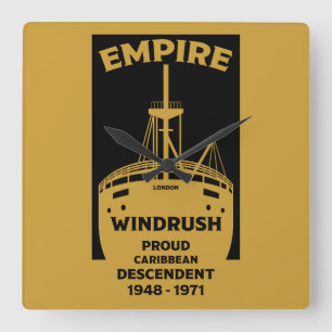 Generation Windrush Black History  Square Wall Clock