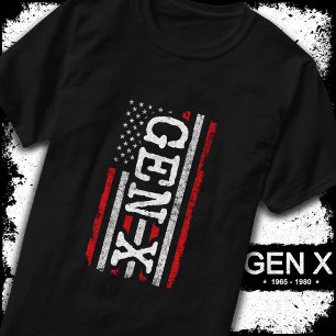 Generation X American Flag Proud Gen Xer Gen X T-Shirt