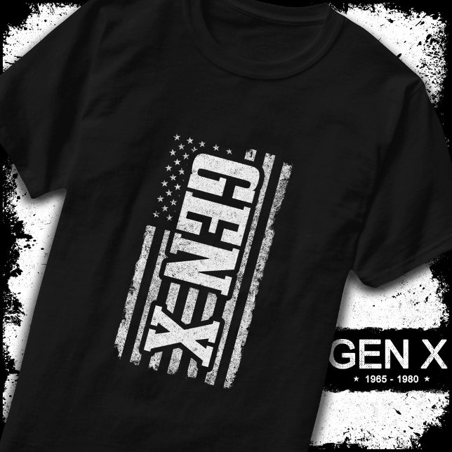 Generation X American Flag Proud Gen Xer Gen X T-Shirt (Creator Uploaded)