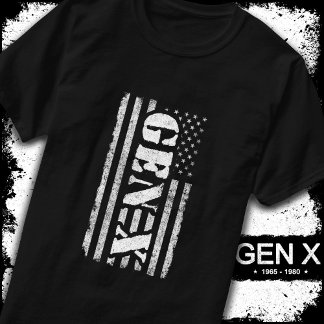 Generation X American Flag Proud Gen Xer Gen X T-Shirt