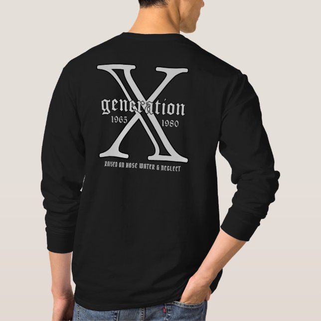 Generation X Customize Year  T-Shirt (Back)