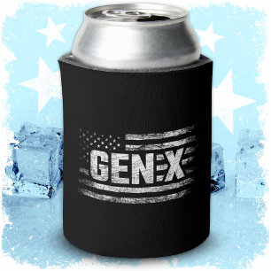 Generation X Gen Xer Gen X American Flag Gen X Can Cooler