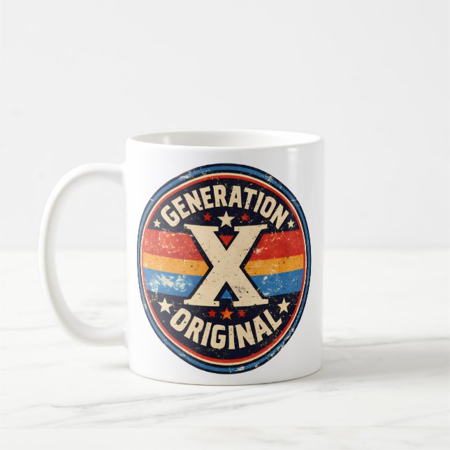 Generation X Original Retro Badge Coffee Mug (Left)