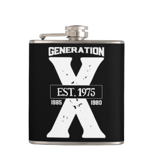 Generation X Personalized Vinyl Wrapped Flask