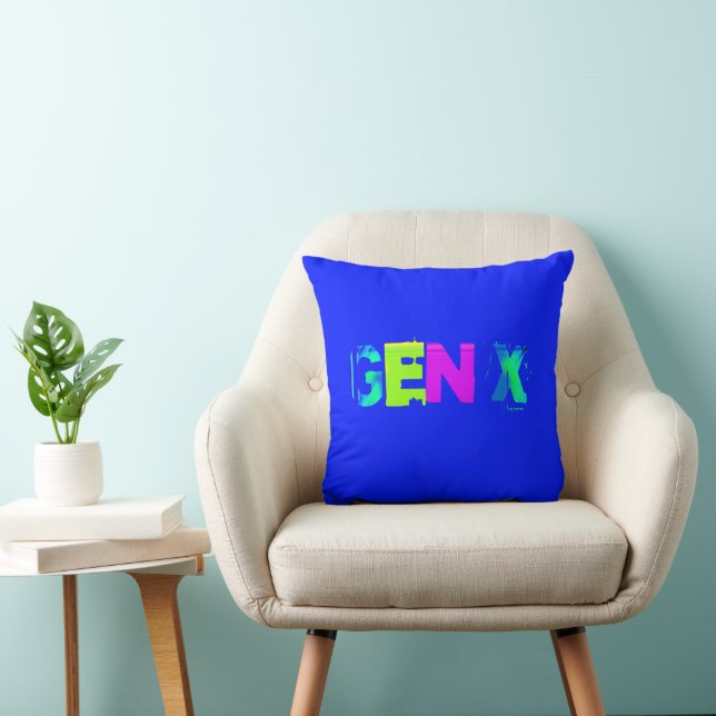 Generation X Throw Pillow (Chair)