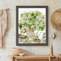 Generational Family Tree Watercolor Art | Custom 