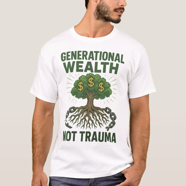 Generational Wealth Not Trauma Family Tree Legacy T-Shirt (Front)