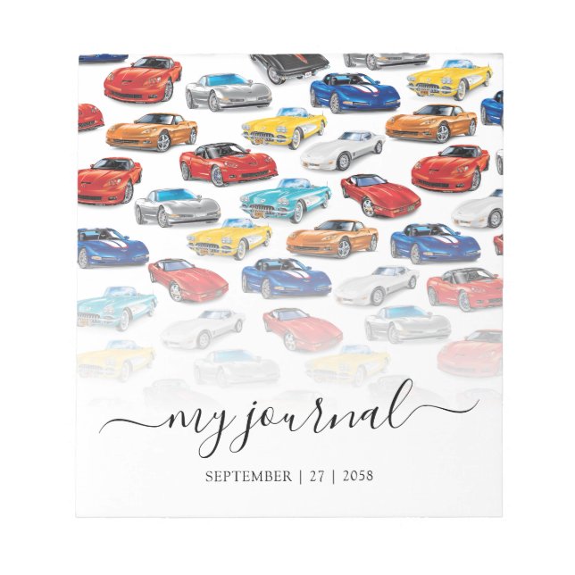 GENERATIONS OF AUTOMOBILE ART NOTEPAD (Front)