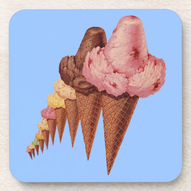 generations of ice cream cones coaster (Front)