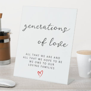 Generations of Love Pedestal Sign