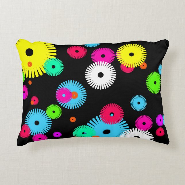 Generative Design Pattern ,Abstract Graphic Art Accent Pillow (Front)