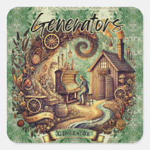 Generator Human Design Square Sticker
