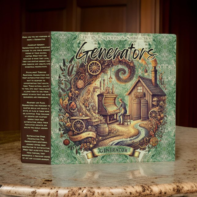 Generator Student Human Design Brown Green Binder (Creator Uploaded)